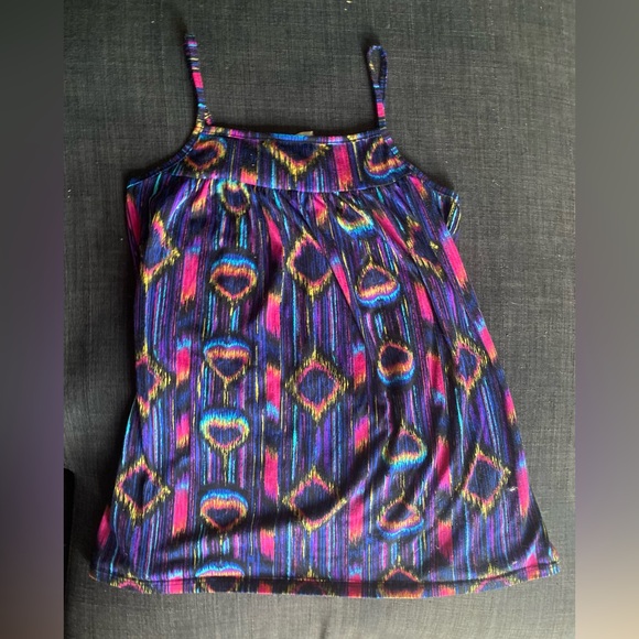 Peacock Print Y2K Tank Top - Picture 3 of 6